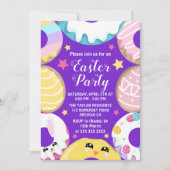 Chick Egg Bunny Easter Donut Cookie Easter Party Kaart (Voorkant)