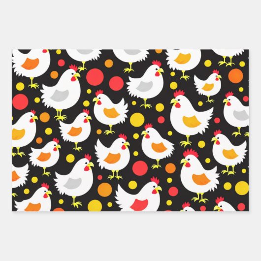 Chick en Kip Patroon Verpakking Papier Bladen Inpakpapier Vel (Voorkant 2)