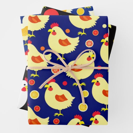 Chick en Kip Patroon Verpakking Papier Bladen Inpakpapier Vel (In situ)