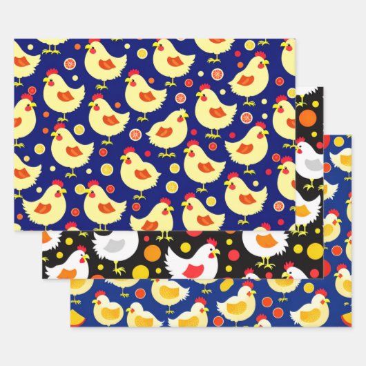 Chick en Kip Patroon Verpakking Papier Bladen Inpakpapier Vel (Set)