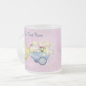 Chick en Winkelwagen Matglas Koffiemok (Voorkant links)