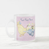 Chick en Winkelwagen Matglas Koffiemok (Links)