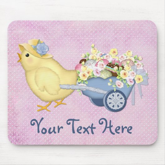Chick en Winkelwagen Muismat (Voorkant)