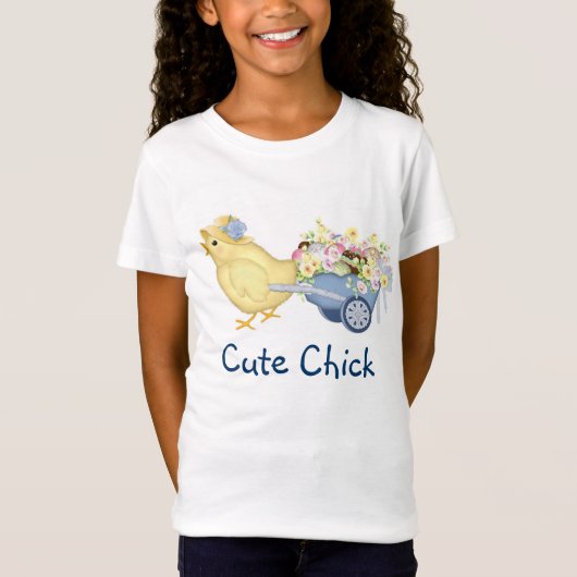 Chick en Winkelwagen T-shirt (Voorkant)