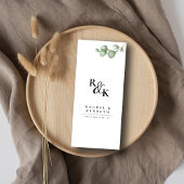 Chick eucalyptus zwart & wit minimalistische bruil menu