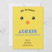 Chick Face Verjaardagsfeestje Uitnodigen Kaart (Voorkant)