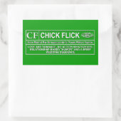 Chick Flick Rechthoekige Sticker (Tas)