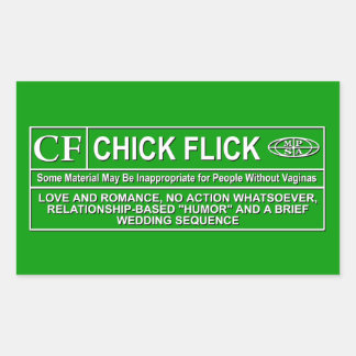 Chick Flick Rechthoekige Sticker