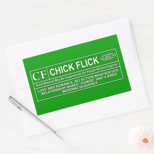 Chick Flick Rechthoekige Sticker (Envelop)