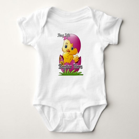 Chick Hatch Baby Bodysuit (Voorkant)