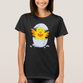 Chick hatches out of egg chicken chick with egg sh t-shirt (Voorkant)