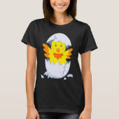 Chick hatches out of egg chicken chick with egg sh t-shirt (Voorkant)