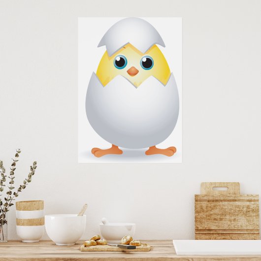 Chick Hatching Poster (Keuken)