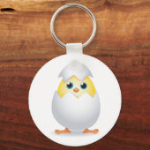 Chick Hatching Yellow Chicken Sleutelhanger (Voorkant)