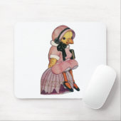 Chick in een roze jurk Muismat (Met muis)