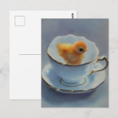 Chick in een theekopje briefkaart (Voorkant / Achterkant)