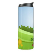 Chick in ruste, oh gelukkige dagen thermosbeker (Gedraaid links)