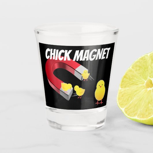 CHICK Maan Shot Glas (Voorkant)
