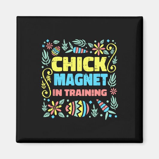 Chick magneet in training Pasen Grappig Ei Jacht (Voorkant)