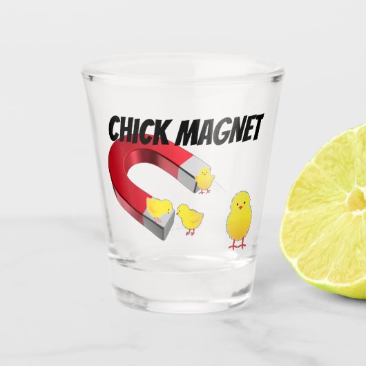 CHICK Magneet Shot Glas (Voorkant)