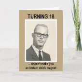 Chick Magnet 18e verjaardag Kaart (Voorkant)