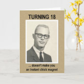 Chick Magnet 18e verjaardag Kaart (Gele Bloem)
