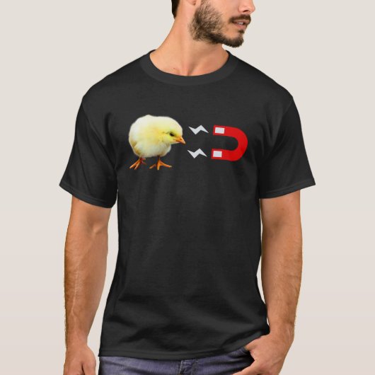 Chick Magnet, Baby Chicken Men's Funny Shirt (Voorkant)