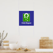 Chick Magnet Blauw BG Poster (Keuken)