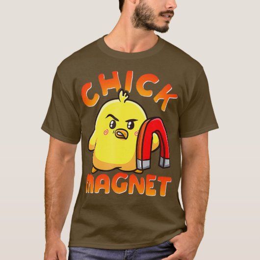 Chick Magnet Funny Halloween Costume Magnetic T-shirt (Voorkant)