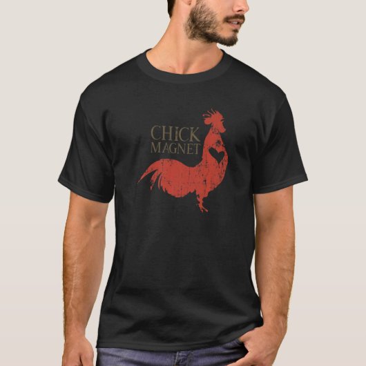 Chick Magnet Haan Retro  T-shirt (Voorkant)