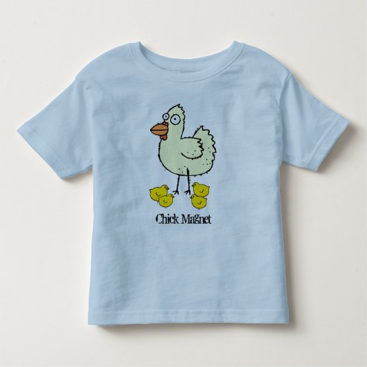 Chick Magnet Hen en Chicks Cartoon Drawing Kinder Shirts (Voorkant)