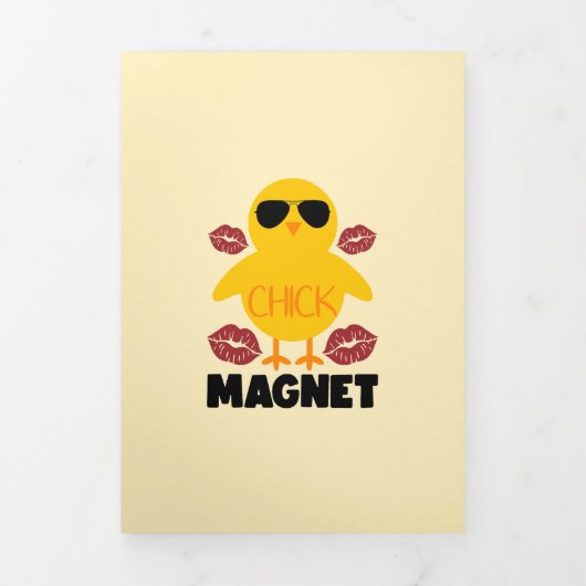 Chick Magnet Kisses Spring Happy Paashny Drieluik Wenskaart (Cover)