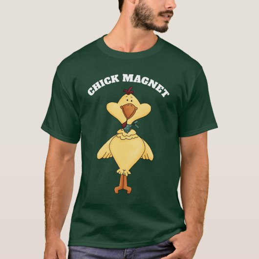 Chick Magnet Mannen Basic Dark T-Shwe T-shirt (Voorkant)