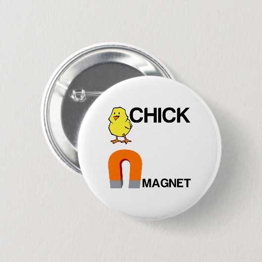 CHICK MAGNET RONDE BUTTON 5,7 CM (Voorkant /achterkant)
