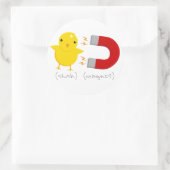 Chick Magnet. Ronde Sticker (Tas)