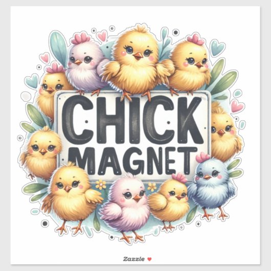 Chick Magnet - Schattigee Baby Chicks Sticker (Vel)