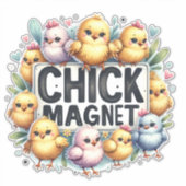 Chick Magnet - Schattigee Baby Chicks Sticker (Voorkant)