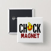 Chick Magnet Vierkante Button 5,1 Cm (Voorkant /achterkant)