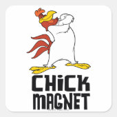 Chick Magnet Vierkante Sticker (Voorkant)