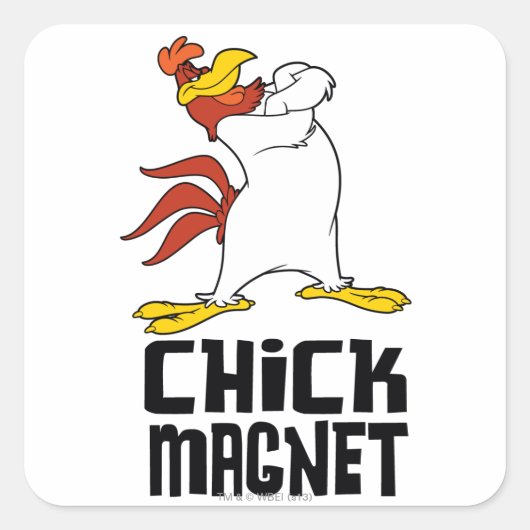 Chick Magnet Vierkante Sticker (Voorkant)
