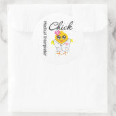Chick medische tolk ronde sticker (Tas)