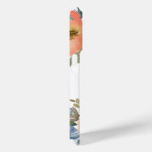 Chick Modern Peach Waterverf Floral Monogram R Case-Mate iPhone Case (Achterkant / Rechts)