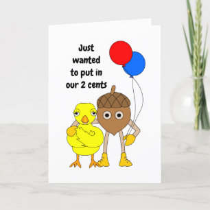 Chick & Nut Bedankkaart
