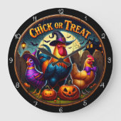 Chick of Treat Halloween Grote Klok (Voorkant)