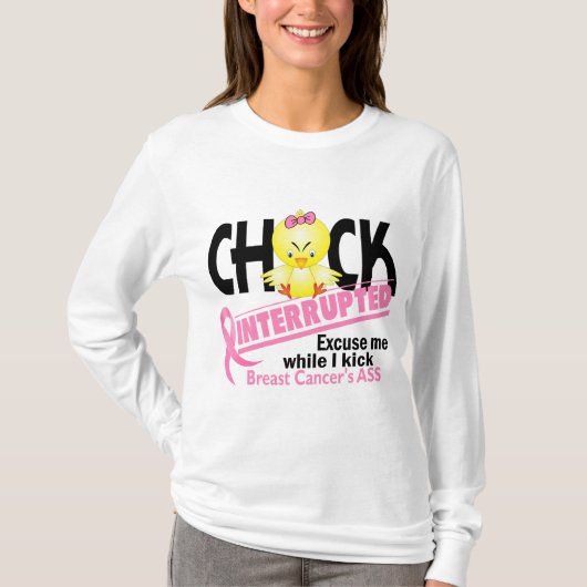 Chick onderbroken 2 borstkanker t-shirt (Voorkant)