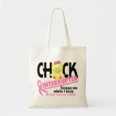 Chick onderbroken 2 borstkanker tote bag (Voorkant)