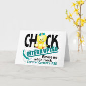 Chick onderbroken 2 Cervicale kanker Kaart (Gele Bloem)