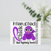 Chick onderbroken 3 Chiari Malformatie Briefkaart (Staand voorkant)