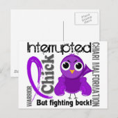 Chick onderbroken 3 Chiari Malformatie Briefkaart (Voorkant / Achterkant)