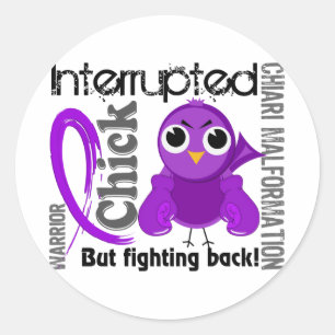 Chick Onderbroken 3 Chiari misvorming Ronde Sticker